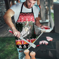 Personalized Anglesey Wales Christmas Apron Mari Lwyd Celtic Knot Style - Wonder Print Shop