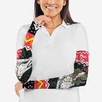 Personalized Anglesey Wales Christmas Arm Sleeves Mari Lwyd Celtic Knot Style - Wonder Print Shop