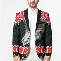Personalized Anglesey Wales Christmas Blazer Mari Lwyd Celtic Knot Style - Wonder Print Shop