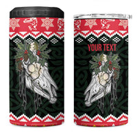 Personalized Anglesey Wales Christmas 4 in 1 Can Cooler Tumbler Mari Lwyd Celtic Knot Style - Wonder Print Shop