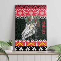 Personalized Anglesey Wales Christmas Canvas Wall Art Mari Lwyd Celtic Knot Style - Wonder Print Shop