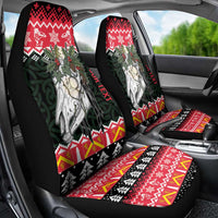 Personalized Anglesey Wales Christmas Car Seat Cover Mari Lwyd Celtic Knot Style - Wonder Print Shop