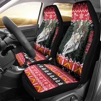 Personalized Anglesey Wales Christmas Car Seat Cover Mari Lwyd Celtic Knot Style - Wonder Print Shop