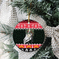 Personalized Anglesey Wales Christmas Ceramic Ornament Mari Lwyd Celtic Knot Style - Wonder Print Shop