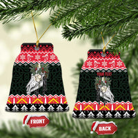 Personalized Anglesey Wales Christmas Ceramic Ornament Mari Lwyd Celtic Knot Style - Wonder Print Shop