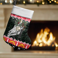 Personalized Anglesey Wales Christmas Stocking Mari Lwyd Celtic Knot Style - Wonder Print Shop