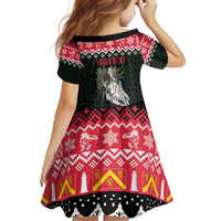 Personalized Anglesey Wales Christmas Family Matching Tank Maxi Dress and Hawaiian Shirt Mari Lwyd Celtic Knot Style - Wonder Print Shop