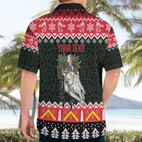 Personalized Anglesey Wales Christmas Hawaiian Shirt Mari Lwyd Celtic Knot Style - Wonder Print Shop