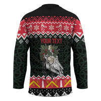 Personalized Anglesey Wales Christmas Hockey Jersey Mari Lwyd Celtic Knot Style - Wonder Print Shop