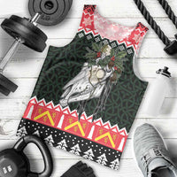 Personalized Anglesey Wales Christmas Men Tank Top Mari Lwyd Celtic Knot Style - Wonder Print Shop