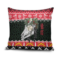 Personalized Anglesey Wales Christmas Pillow Cover Mari Lwyd Celtic Knot Style - Wonder Print Shop