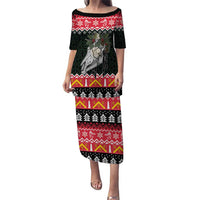 Personalized Anglesey Wales Christmas Puletasi Mari Lwyd Celtic Knot Style - Wonder Print Shop