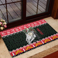 Personalized Anglesey Wales Christmas Rubber Doormat Mari Lwyd Celtic Knot Style - Wonder Print Shop