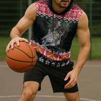 Personalized Anglesey Wales Christmas Sleeveless Hoodie Mari Lwyd Celtic Knot Style - Wonder Print Shop