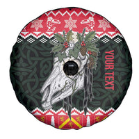 Personalized Anglesey Wales Christmas Spare Tire Cover Mari Lwyd Celtic Knot Style - Wonder Print Shop