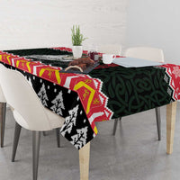 Personalized Anglesey Wales Christmas Tablecloth Mari Lwyd Celtic Knot Style - Wonder Print Shop