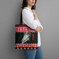 Personalized Anglesey Wales Christmas Tote Bag Mari Lwyd Celtic Knot Style - Wonder Print Shop