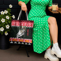 Personalized Anglesey Wales Christmas Tote Bag Mari Lwyd Celtic Knot Style - Wonder Print Shop