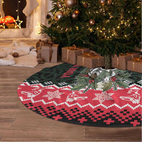 Personalized Anglesey Wales Christmas Tree Skirt Mari Lwyd Celtic Knot Style - Wonder Print Shop