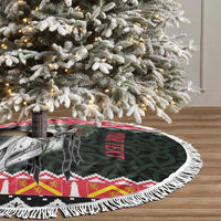 Personalized Anglesey Wales Christmas Tree Skirt Mari Lwyd Celtic Knot Style - Wonder Print Shop