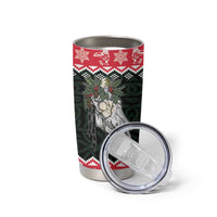 Personalized Anglesey Wales Christmas Tumbler Cup Mari Lwyd Celtic Knot Style - Wonder Print Shop