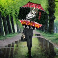 Personalized Anglesey Wales Christmas Umbrella Mari Lwyd Celtic Knot Style - Wonder Print Shop