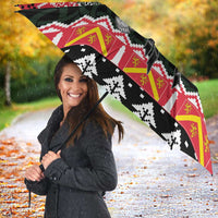 Personalized Anglesey Wales Christmas Umbrella Mari Lwyd Celtic Knot Style - Wonder Print Shop