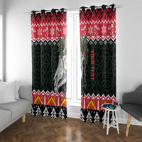 Personalized Anglesey Wales Christmas Window Curtain Mari Lwyd Celtic Knot Style - Wonder Print Shop