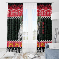 Personalized Anglesey Wales Christmas Window Curtain Mari Lwyd Celtic Knot Style - Wonder Print Shop