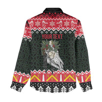 Personalized Anglesey Wales Christmas Women Casual Shirt Mari Lwyd Celtic Knot Style - Wonder Print Shop