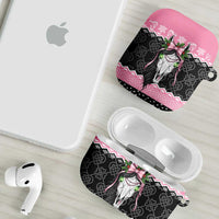 Anglesey Wales Christmas AirPods Case Pink Mari Lwyd Welsh Celtic Knot - Wonder Print Shop