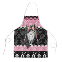 Anglesey Wales Christmas Apron Pink Mari Lwyd Welsh Celtic Knot - Wonder Print Shop