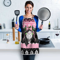 Anglesey Wales Christmas Apron Pink Mari Lwyd Welsh Celtic Knot - Wonder Print Shop