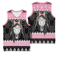 Anglesey Wales Christmas Basketball Jersey Pink Mari Lwyd Welsh Celtic Knot - Wonder Print Shop
