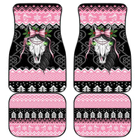 Anglesey Wales Christmas Car Mats Pink Mari Lwyd Welsh Celtic Knot - Wonder Print Shop
