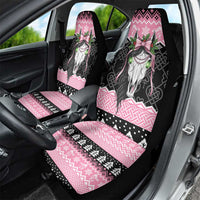 Anglesey Wales Christmas Car Seat Cover Pink Mari Lwyd Welsh Celtic Knot - Wonder Print Shop