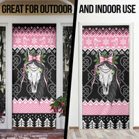 Anglesey Wales Christmas Door Cover Pink Mari Lwyd Welsh Celtic Knot - Wonder Print Shop