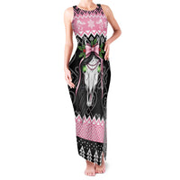 Anglesey Wales Christmas Family Matching Tank Maxi Dress and Hawaiian Shirt Pink Mari Lwyd Welsh Celtic Knot - Wonder Print Shop