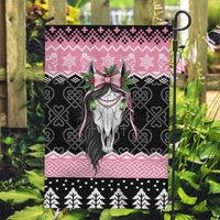 Anglesey Wales Christmas Garden Flag Pink Mari Lwyd Welsh Celtic Knot - Wonder Print Shop