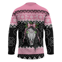 Anglesey Wales Christmas Hockey Jersey Pink Mari Lwyd Welsh Celtic Knot - Wonder Print Shop