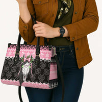 Anglesey Wales Christmas Leather Bag Pink Mari Lwyd Welsh Celtic Knot - Wonder Print Shop