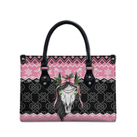 Anglesey Wales Christmas Leather Bag Pink Mari Lwyd Welsh Celtic Knot - Wonder Print Shop