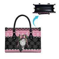 Anglesey Wales Christmas Leather Bag Pink Mari Lwyd Welsh Celtic Knot - Wonder Print Shop