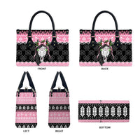 Anglesey Wales Christmas Leather Bag Pink Mari Lwyd Welsh Celtic Knot - Wonder Print Shop