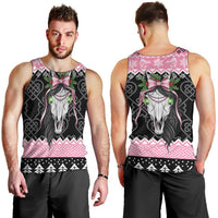 Anglesey Wales Christmas Men Tank Top Pink Mari Lwyd Welsh Celtic Knot - Wonder Print Shop