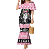 Anglesey Wales Christmas Mermaid Dress Pink Mari Lwyd Welsh Celtic Knot - Wonder Print Shop