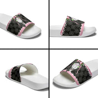 Anglesey Wales Christmas Slide Sandals Pink Mari Lwyd Welsh Celtic Knot - Wonder Print Shop