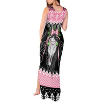 Anglesey Wales Christmas Tank Maxi Dress Pink Mari Lwyd Welsh Celtic Knot - Wonder Print Shop
