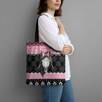 Anglesey Wales Christmas Tote Bag Pink Mari Lwyd Welsh Celtic Knot - Wonder Print Shop