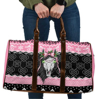 Anglesey Wales Christmas Travel Bag Pink Mari Lwyd Welsh Celtic Knot - Wonder Print Shop